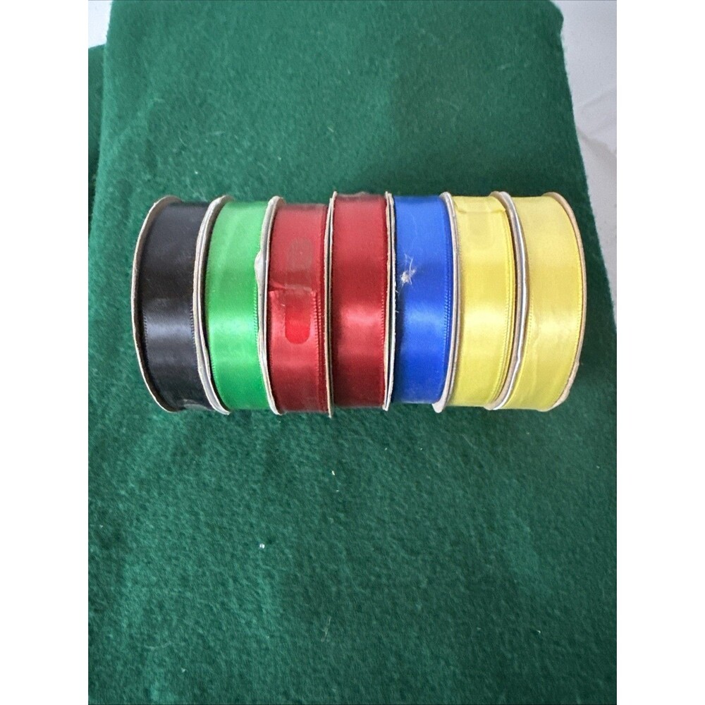 Offray 5/8 Inch Ribbon – 7 Spools Craft Sewing Scrapbook Lot